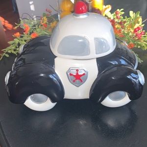 Police car cookie jar.